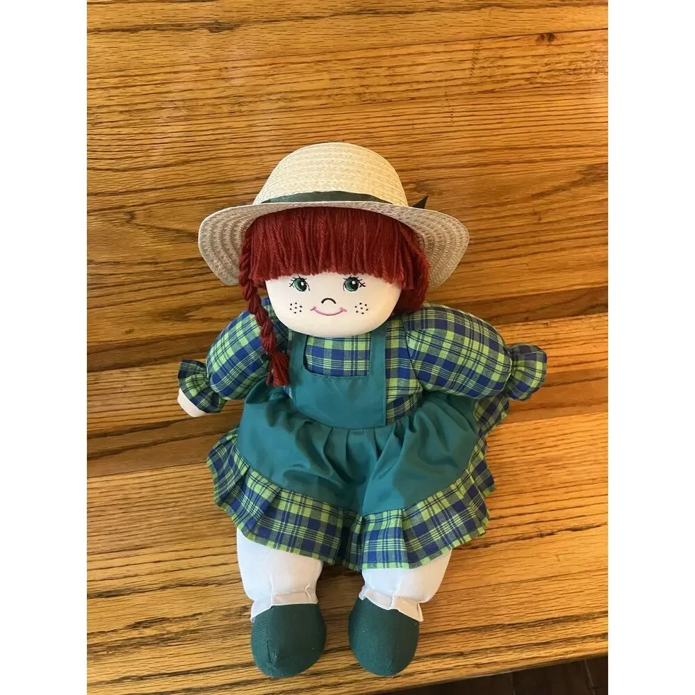 Anne of Green Gables Prince Edward Island Cloth Doll Red Hair Straw Hat Tag